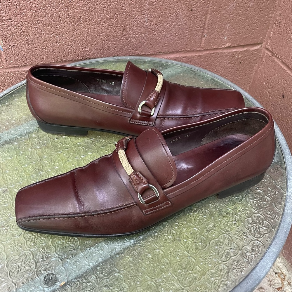 Prada Men’s Leather Horsebit Loafers Size 10